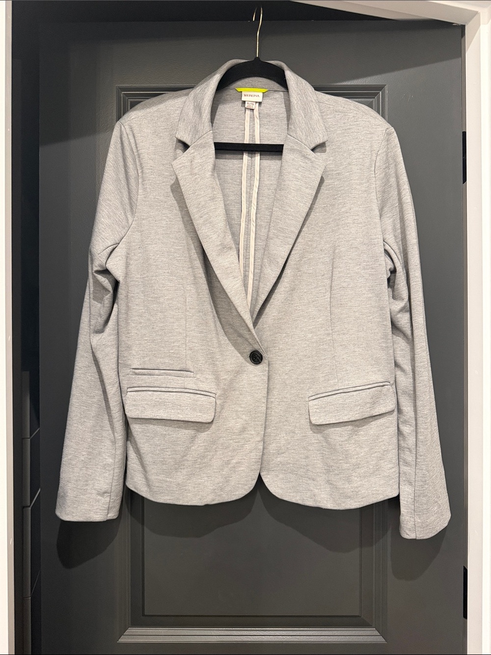 Merona Light Gray Women's Single-Button Blazer Jacket